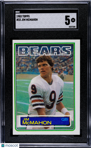 1983 Topps Jim Mcmahon #33 SGC 5