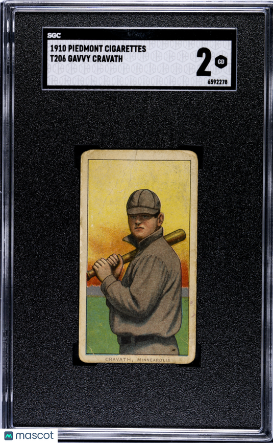 1910 Piedmont Cigarettes (T206) Gavvy Cravath SGC 2