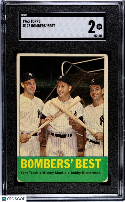 1963 Topps Bombers' Best #173 SGC 2