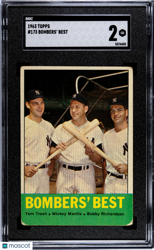 1963 Topps Bombers' Best #173 SGC 2