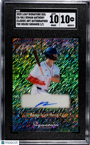 2025 Leaf  Roman Anthony #CA-RA1 Classic Art Autograph The House Shimme SGC 10 A