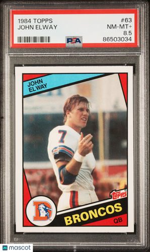 1984 Topps John Elway #63 PSA 8.5