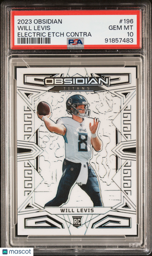 2023 Panini Obsidian Will Levis #196 Electric Etch Contra PSA 10