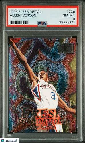 1996 Metal Allen Iverson #236 PSA 8