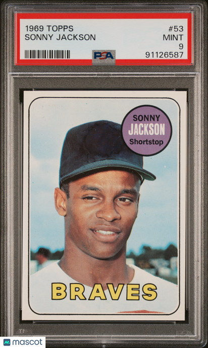1969 Topps Sonny Jackson #53 PSA 9