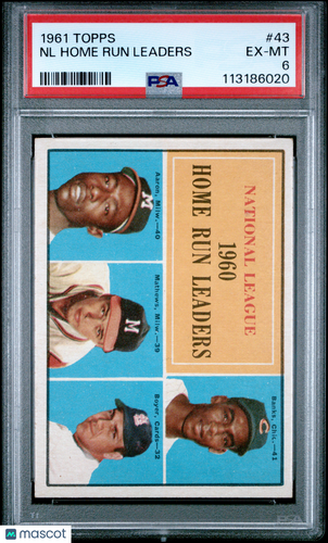 1961 Topps NL Home Run Leaders #43 PSA 6