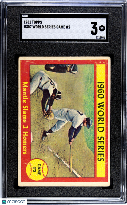 1961 Topps World Series Game #2 #307 SGC 3
