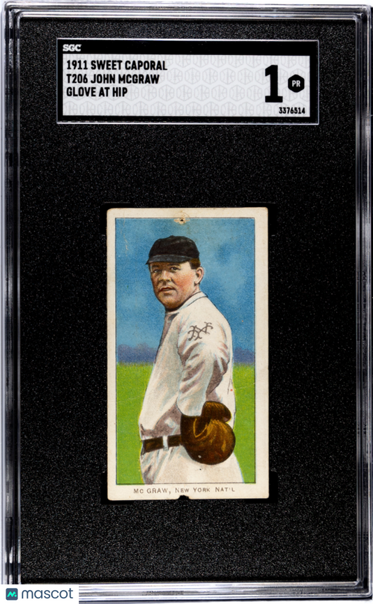 1911 Sweet Caporal (T206) John Mcgraw Glove At Hip SGC 1