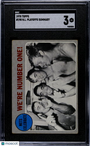 1970 Topps N. L. Playoffs Summary #198 SGC 3