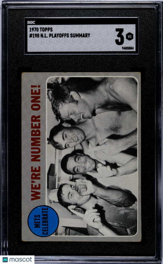 1970 Topps N. L. Playoffs Summary #198 SGC 3