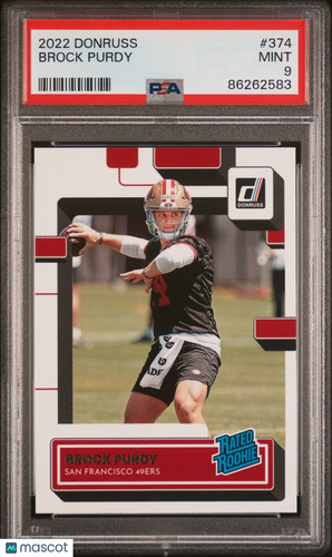 2022 Panini Donruss Brock Purdy #374 PSA 9