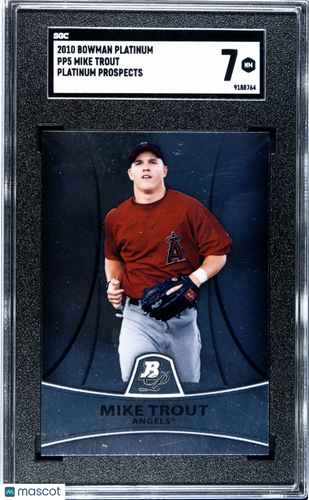 2010 Bowman Platinum Mike Trout #PP5 Prospects SGC 7