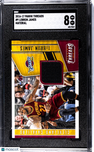 2016 Panini Threads LeBron James #9 Mat. SGC 8