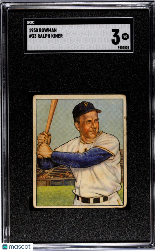 1950 Bowman Ralph Kiner #33 SGC 3