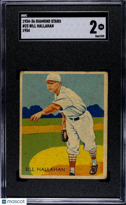 1934 Diamond Stars Bill Hallahan #23 SGC 2