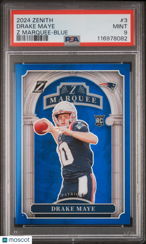 2024 Panini Zenith Z Marquee Drake Maye #3 Blue /25 PSA 9