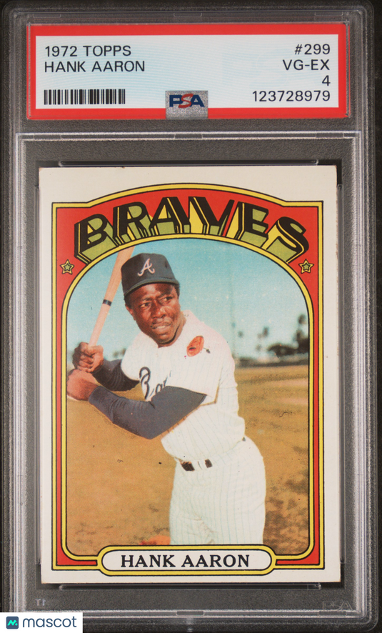 1972 Topps Hank Aaron #299 PSA 4