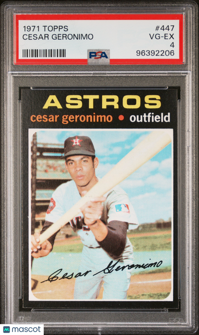 1971 Topps Cesar Geronimo #447 PSA 4