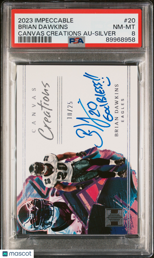 2023 Panini Impeccable Canvas Creations Autographs Brian Dawkins
