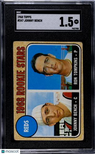 1968 Topps Johnny Bench #247 SGC 1.5