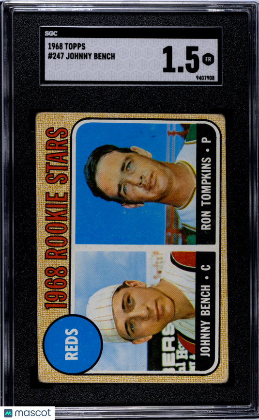 1968 Topps Johnny Bench #247 SGC 1.5