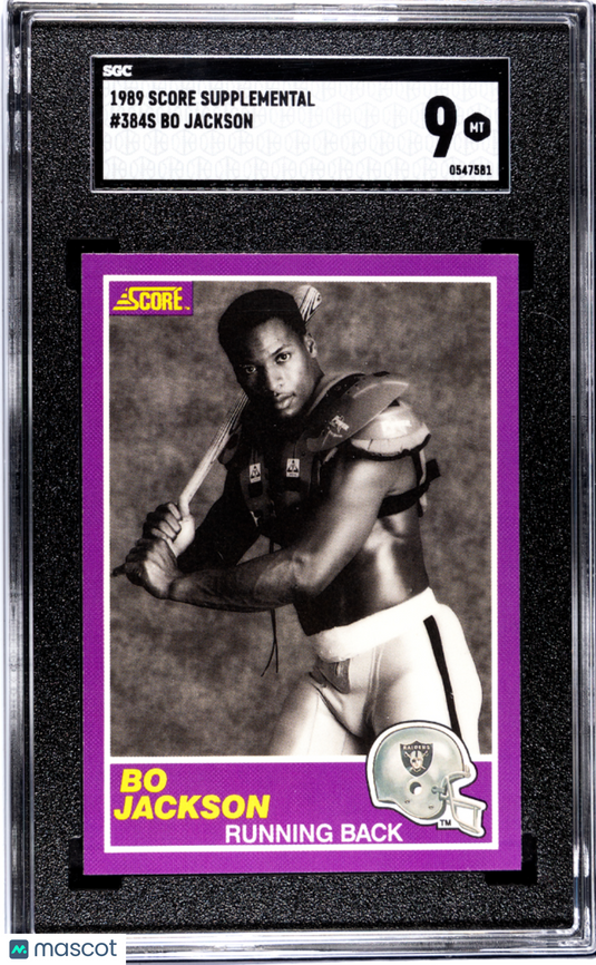 1989 Score Supplemental Bo Jackson #384S SGC 9