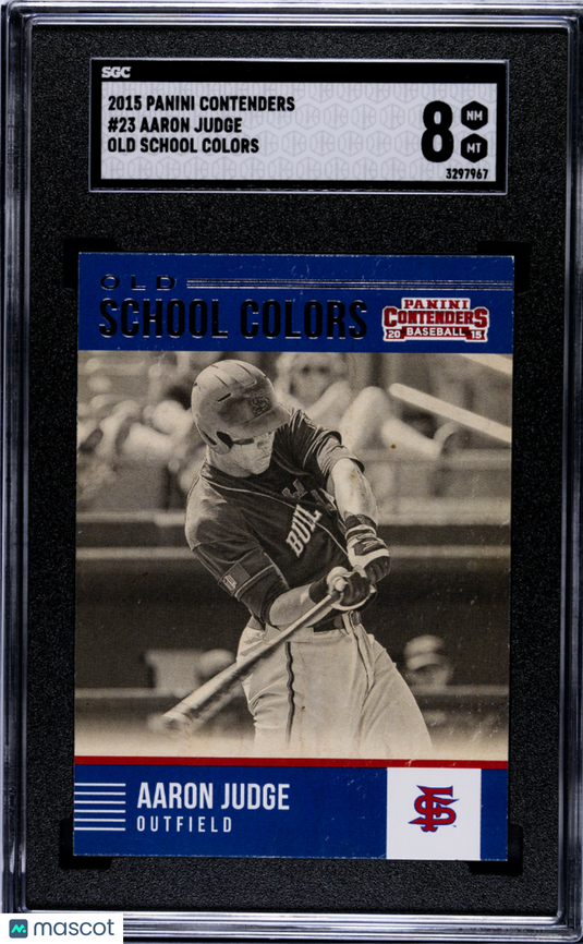 2015 Panini Contenders Aaron Judge #23 Old School Colors SGC 8