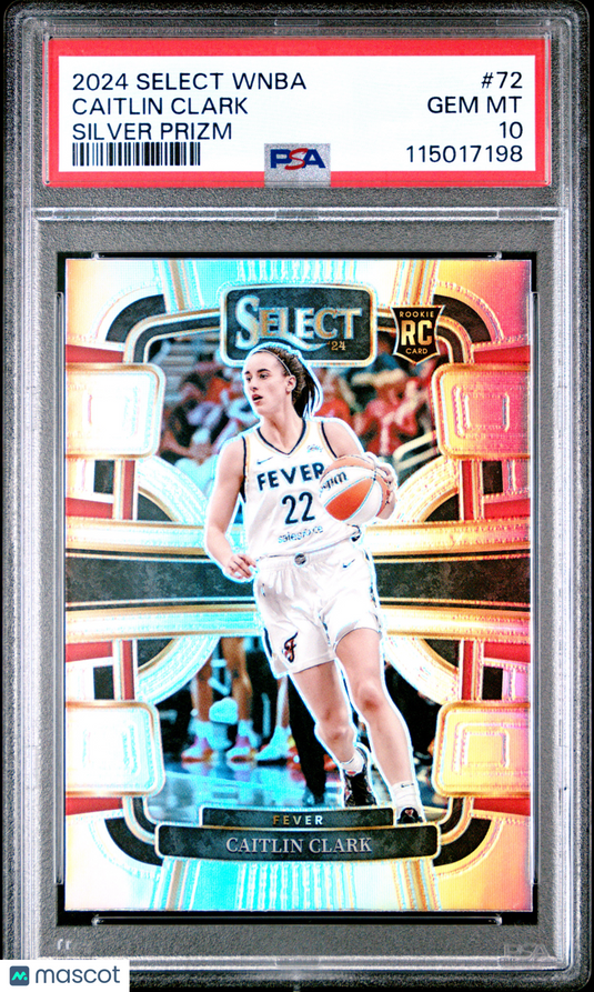 2024 Panini Select WNBA Caitlin Clark #72 Silver Prizm PSA 10