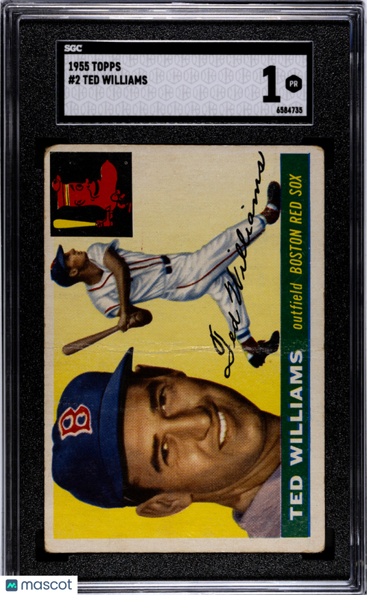 1955 Topps Ted Williams #2 SGC 1