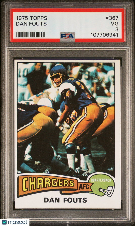 1975 Topps Dan Fouts #367 PSA 3
