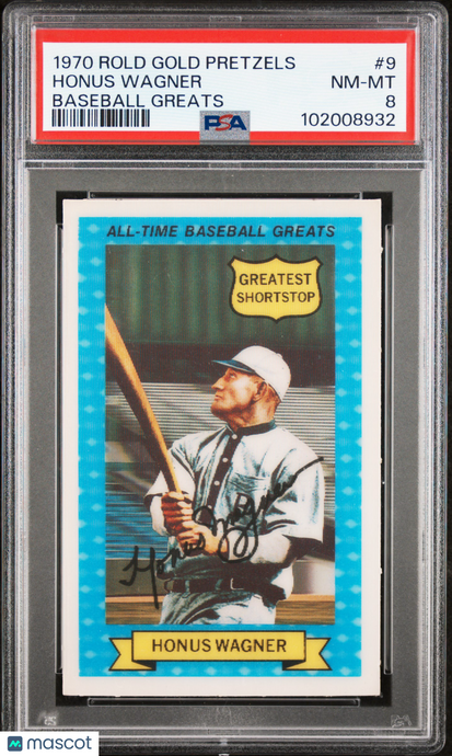 1970 Rold Gold Pretzels Honus Wagner #9 Baseball Greats PSA 8