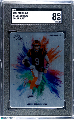 2023 Panini One Joe Burrow #5 Color Blast SGC 8