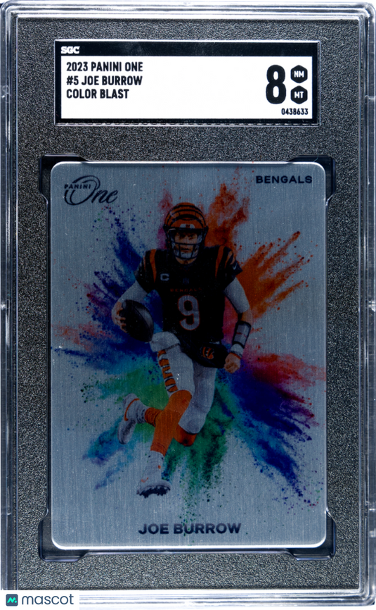 2023 Panini One Joe Burrow #5 Color Blast SGC 8