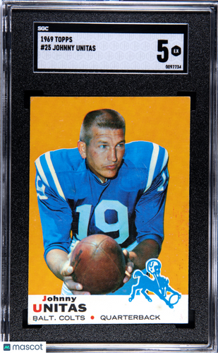 1969 Topps Johnny Unitas #25 SGC 5