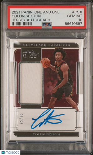 2021 Panini One And One Jersey Autographs Collin Sexton #CSX 15/99 PSA 10