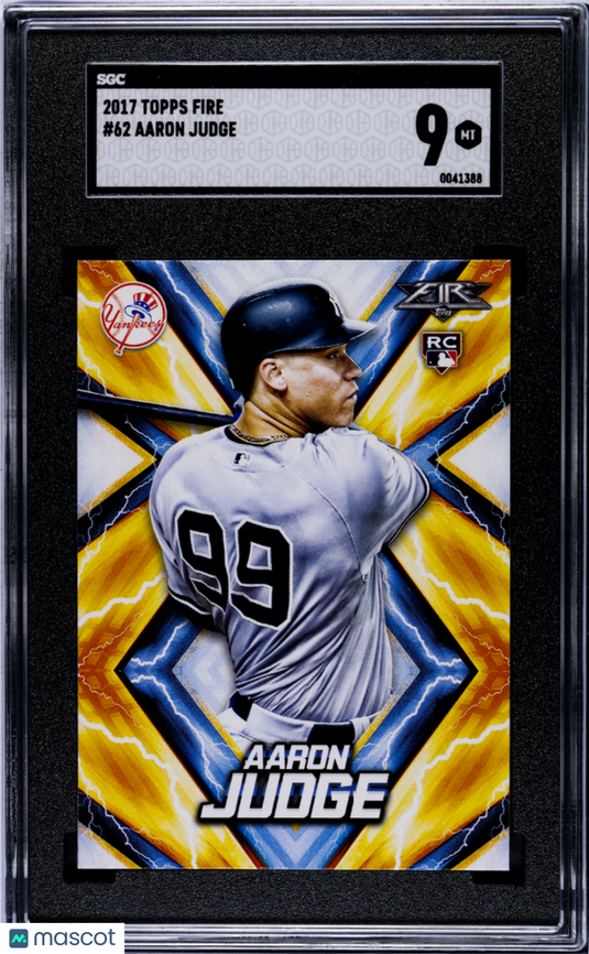 2017 Topps Fire Aaron Judge #62 SGC 9