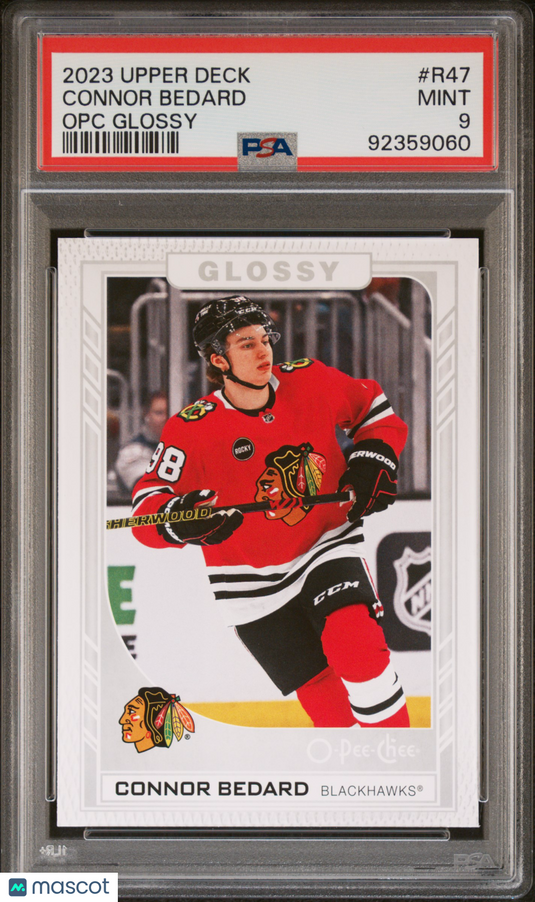 2023 Upper Deck O-Pee-Chee Glossy Connor Bedard #R47 PSA 9