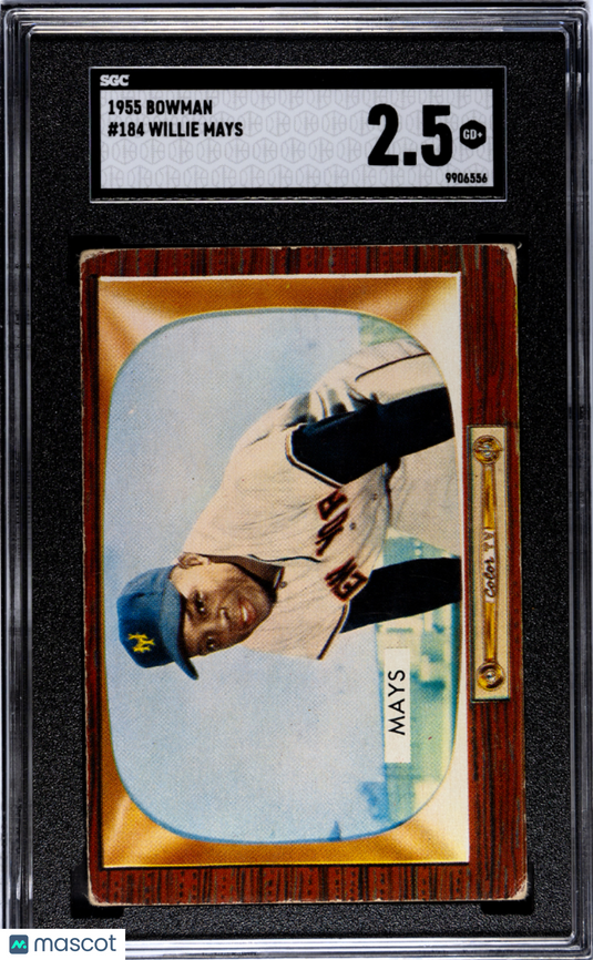 1955 Bowman Willie Mays #184 SGC 2.5