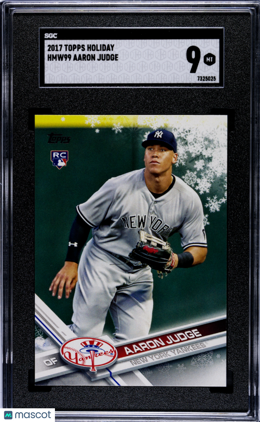 2017 Topps Holiday Aaron Judge #HMW99 SGC 9