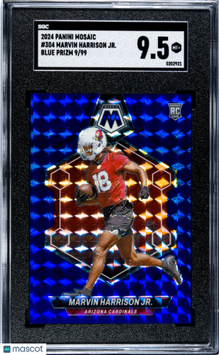 2024 Panini Mosaic Marvin Harrison JR. #304 Blue Prizm /99 SGC 9.5