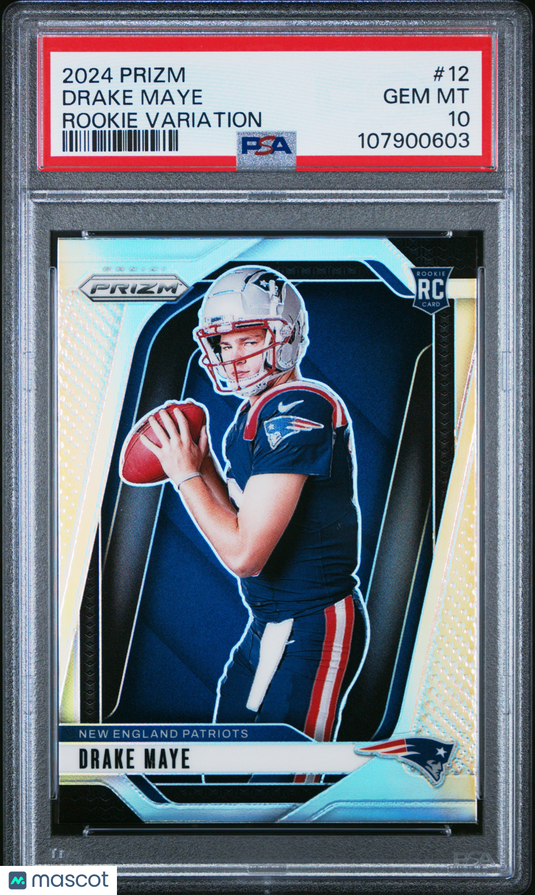 2024 Panini Prizm Rookie Variation Drake Maye #12 PSA 10