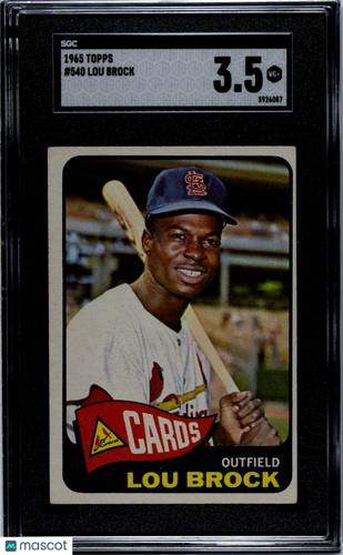 1965 Topps Lou Brock #540 SGC 3.5