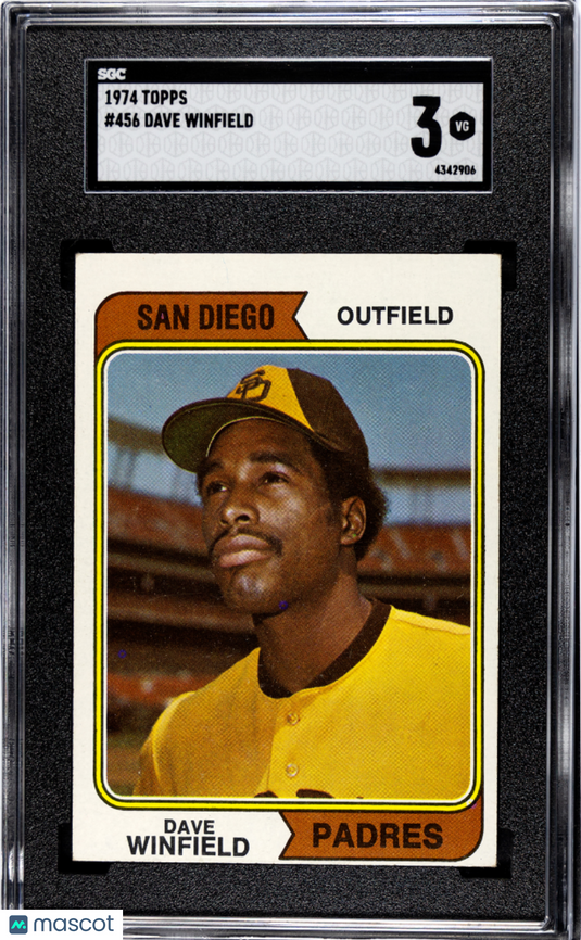 1974 Topps Dave Winfield #456 SGC 3