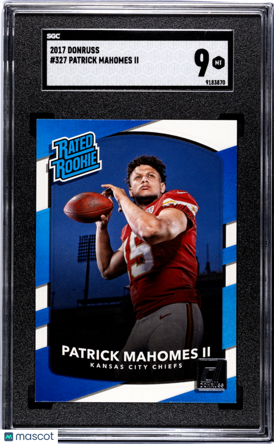 2017 Donruss Patrick Mahomes II #327 SGC 9