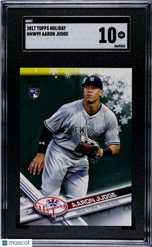 2017 Topps Holiday Aaron Judge #HMW99 SGC 10