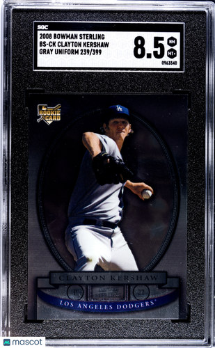 2008 Bowman Sterling Clayton Kershaw #BS-CK Gray Uniform SGC 8.5