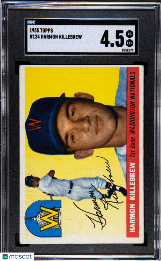 1955 Topps Harmon Killebrew #124 SGC 4.5