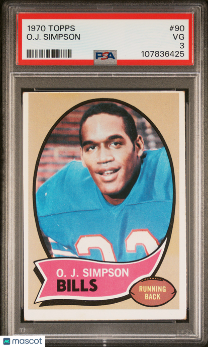 1970 Topps O. J. Simpson #90 PSA