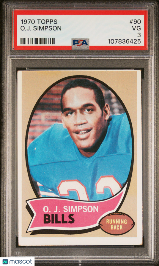 1970 Topps O. J. Simpson #90 PSA