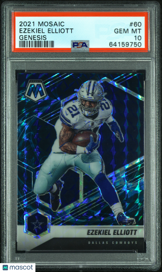 2021 Panini Mosaic Ezekiel Elliott #60 Genesis PSA 10